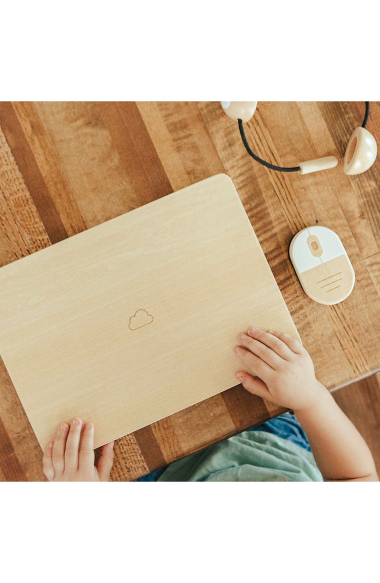 Wonder & Wise Unplugged Laptop Playset, Alternate, color, Natural Wood
