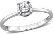 Julianna B. 1/6 ctw Lab-Grown Diamond Halo Ring 18k