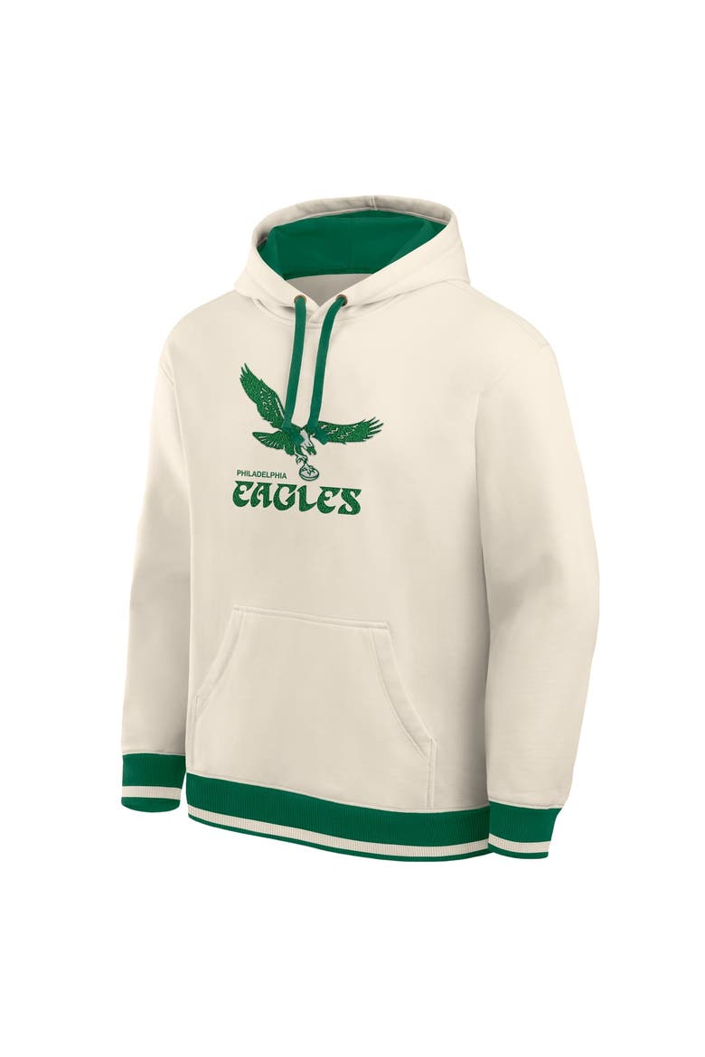 Men's Fanatics Cream Philadelphia Eagles Chenille Heavyweight Fleece Hoodie, Alternate, color, Cream