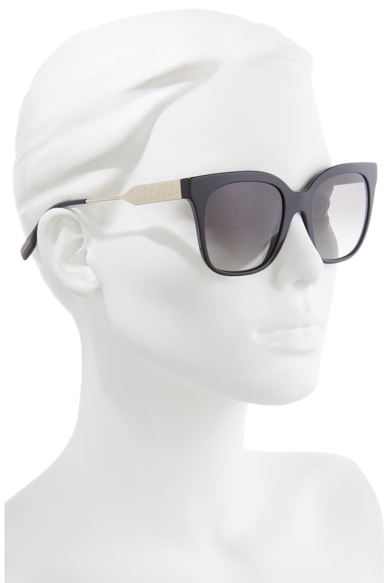 52mm Gradient Square Sunglasses, Alternate, color, BLACK/ GREY GRADIENT