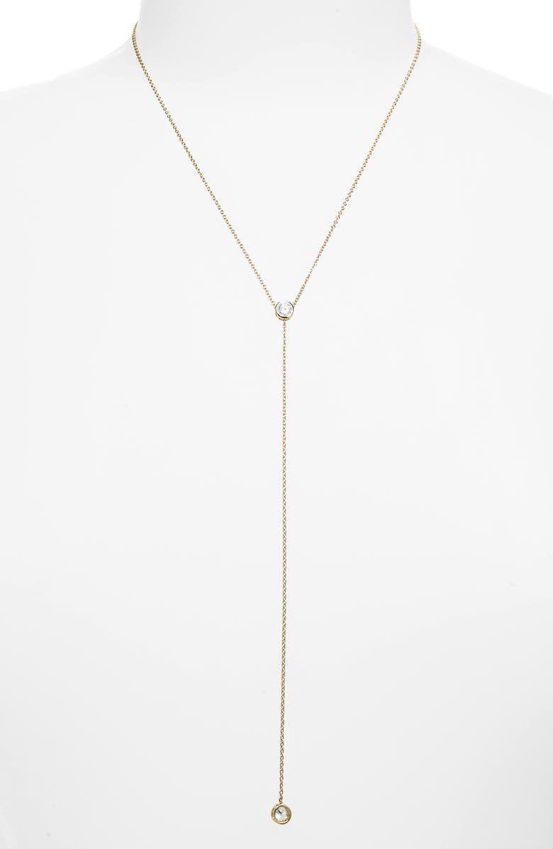 BY ADINA EDEN Adina's Jewels Cubic Zirconia Lariat Necklace, Alternate, color, 