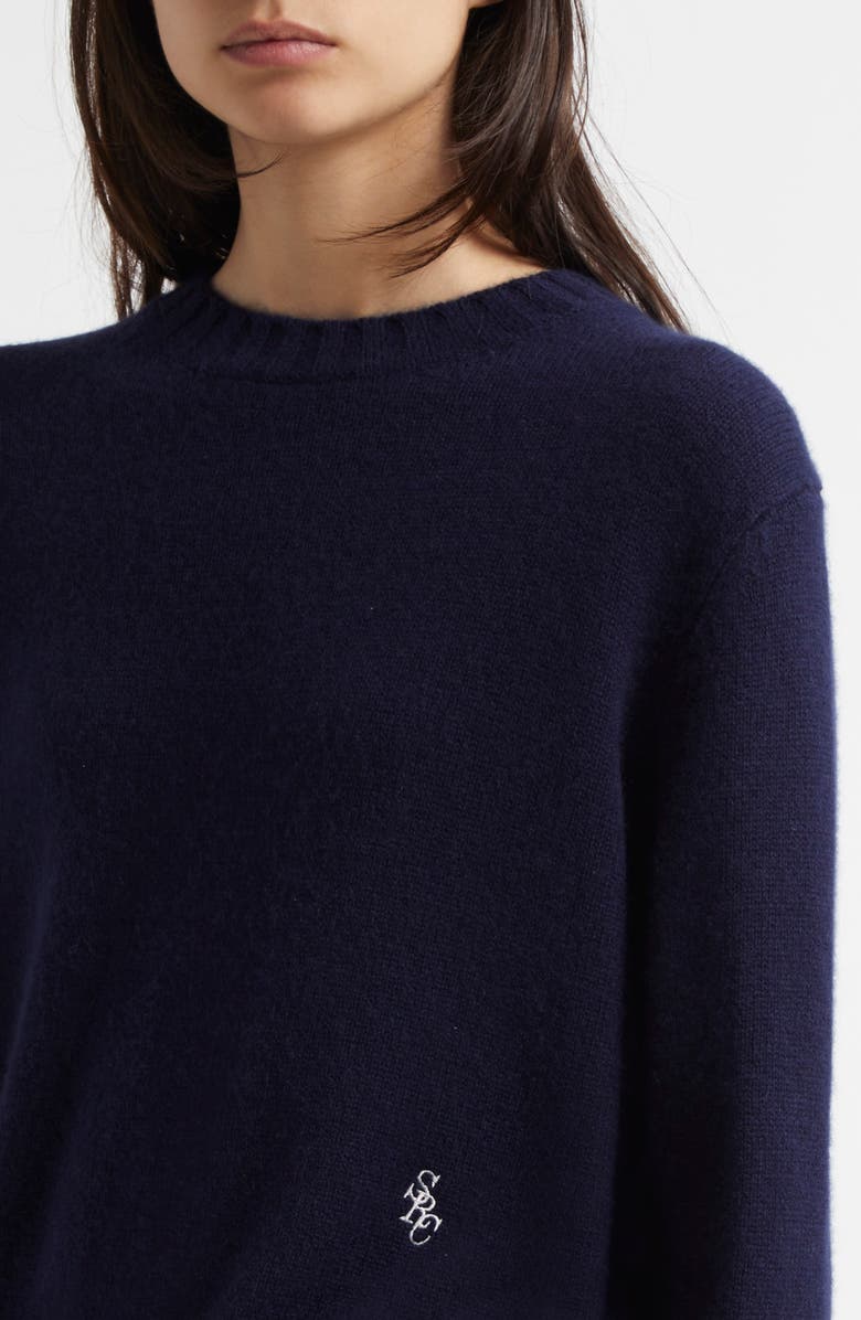 Sporty & Rich SRC Cashmere & Wool Crewneck Sweater, Alternate, color, 