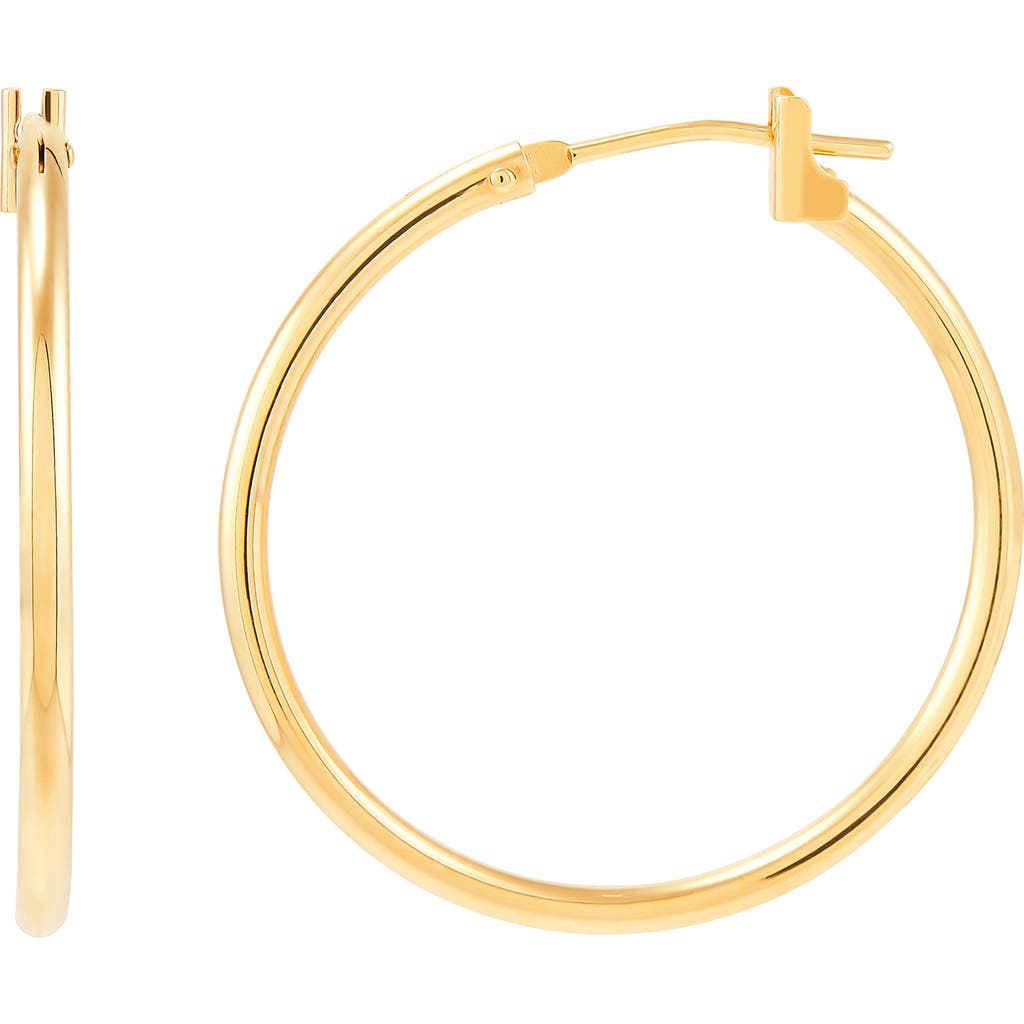 Frankie & Zoe 25mm Snap Hoop Earrings In Gold