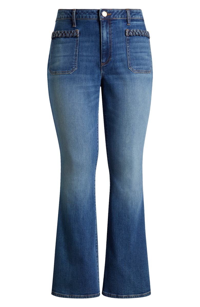 KUT from the Kloth Ana Braid Pocket High Waist Flare Jeans, Alternate, color, Fame