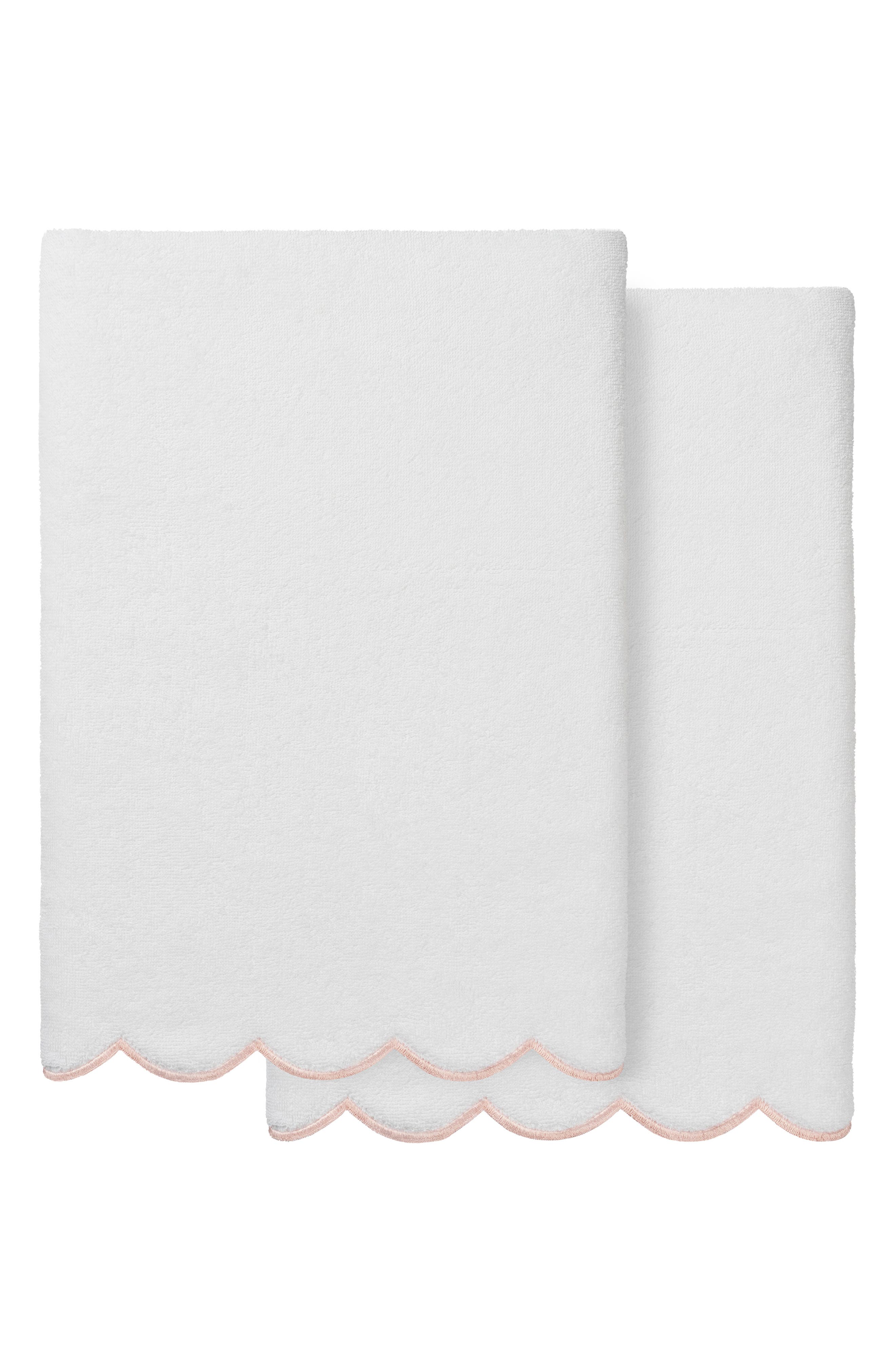 Adornia Scallop Set of 2 Bath Towels