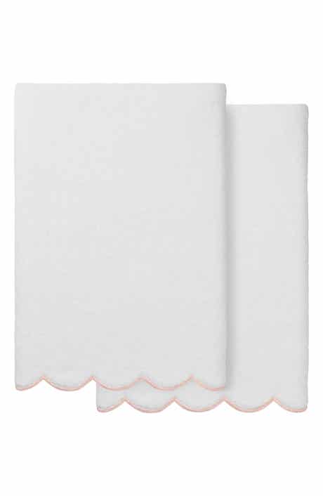 Adornia Scallop Set of 2 Bath Towels