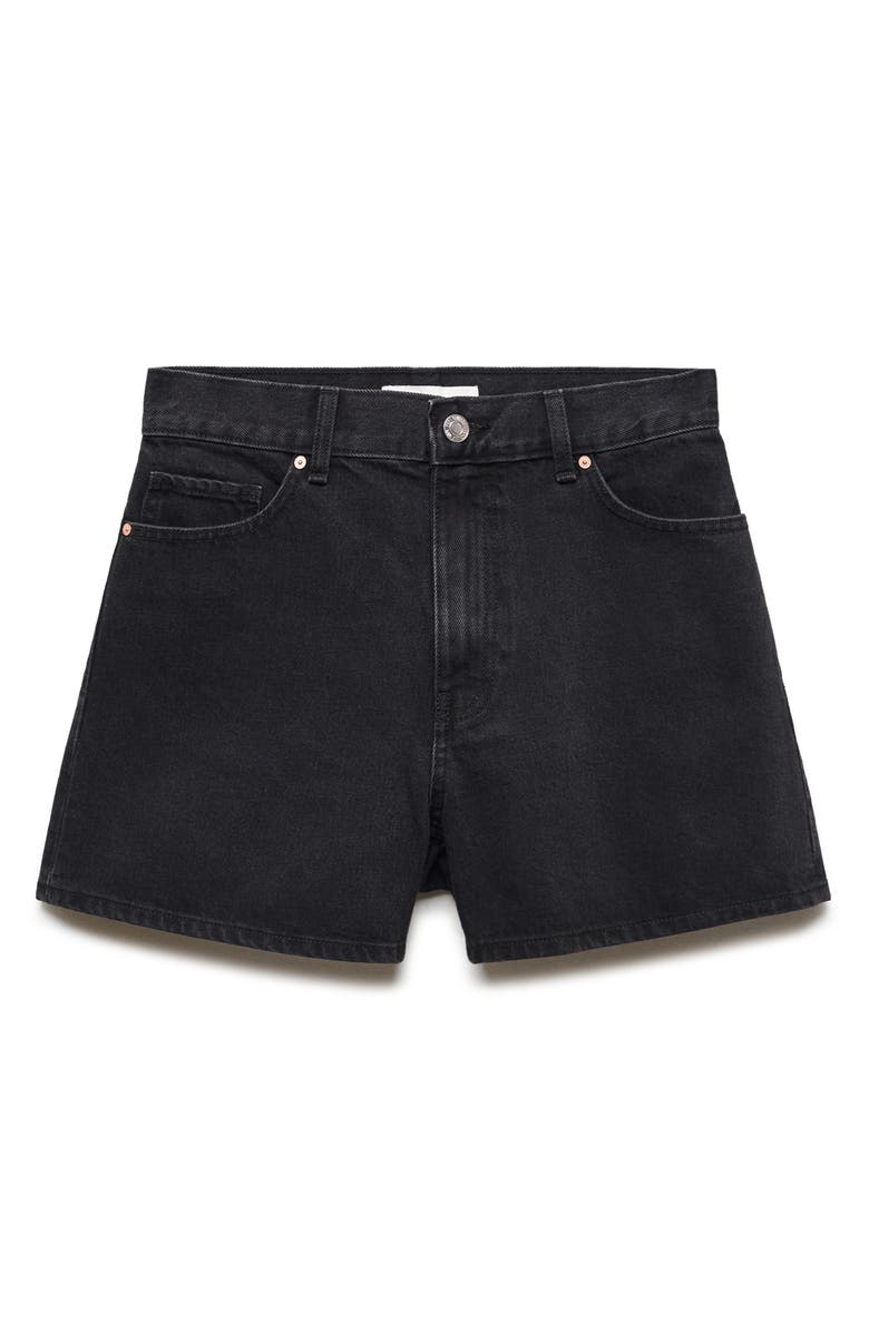 MANGO High Waist Jean Shorts, Alternate, color, 