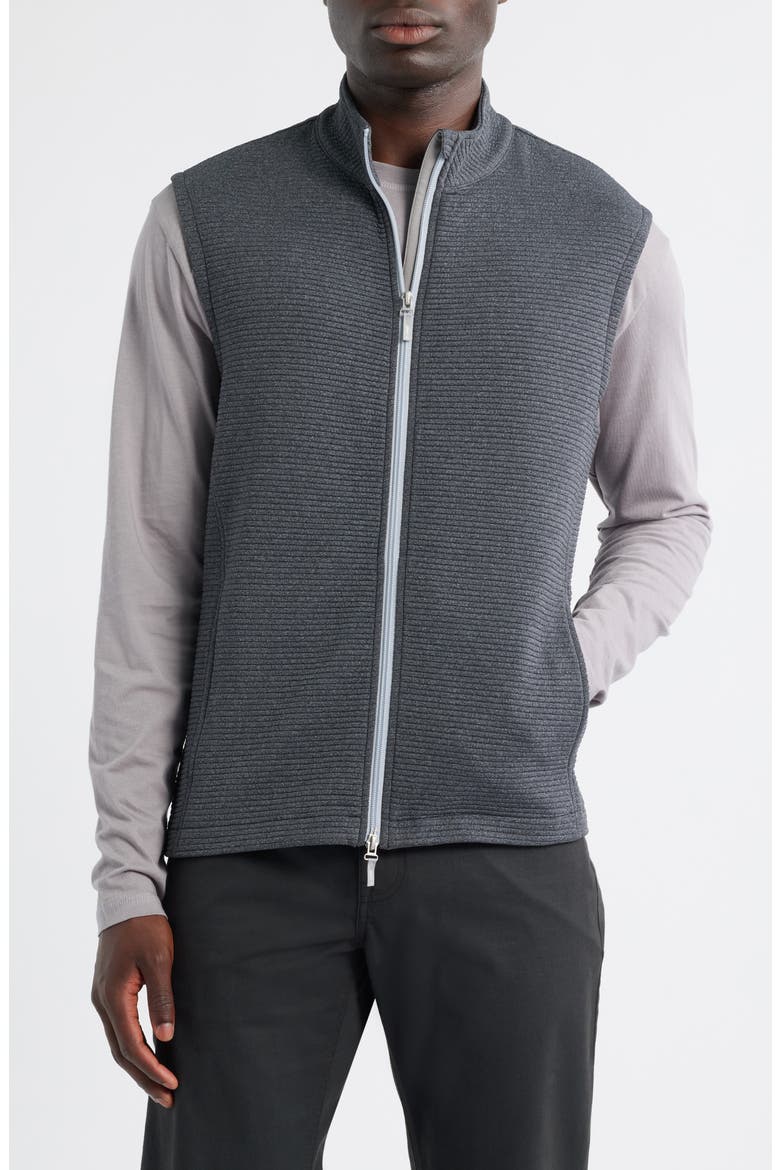 Reggie Performance Zip-Up Vest, Alternate, color, WASHED BLACK