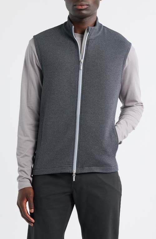 Johnnie-o Reggie Performance Zip-up Vest In Black