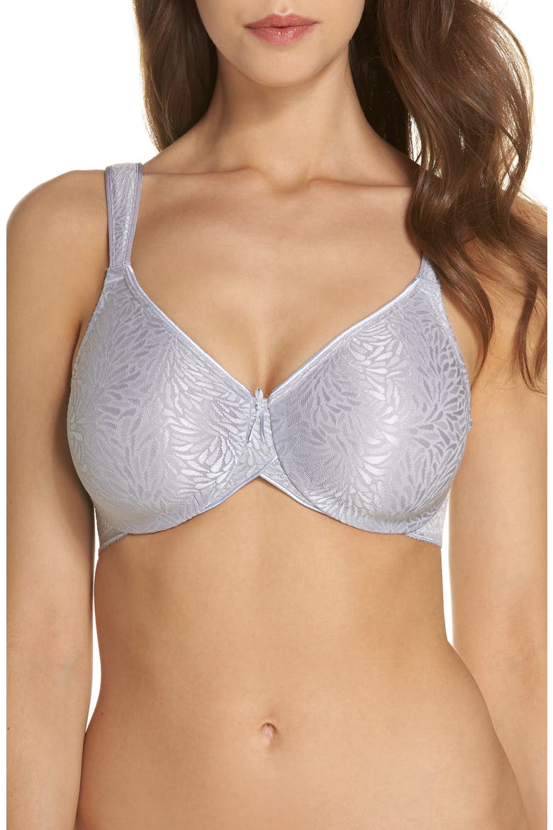 Jacquard Underwire Contour Bra (Nordstrom Exclusive), Main, color, LILAC GRAY