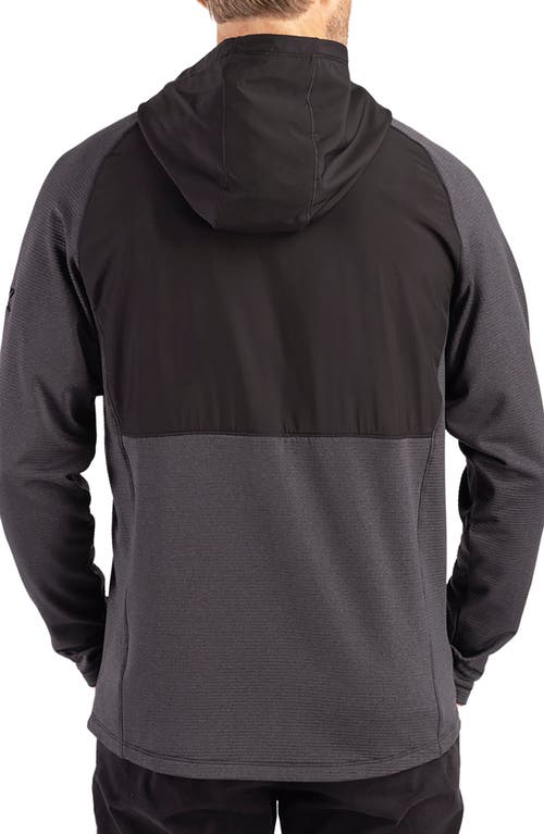 Cutter & Buck Peshastin Fleece Hybrid Jacket In Black Heather