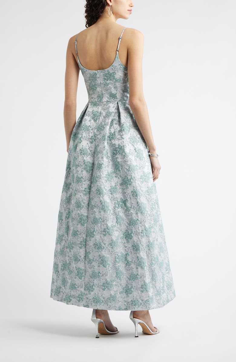 Chelsea28 Seamed Bodice Jacquard Gown, Alternate, color,
