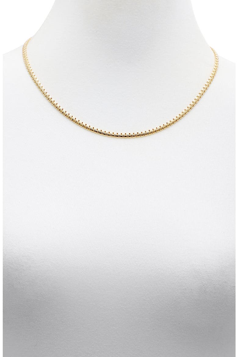 Box Chain Necklace, Alternate, color, GOLDTONE