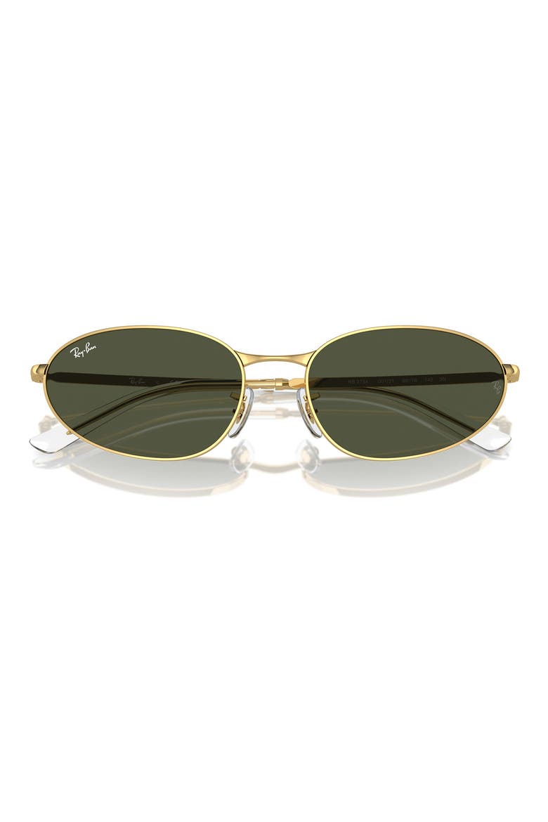59mm Irregular Oval Sunglasses, Alternate, color, GOLD FLASH