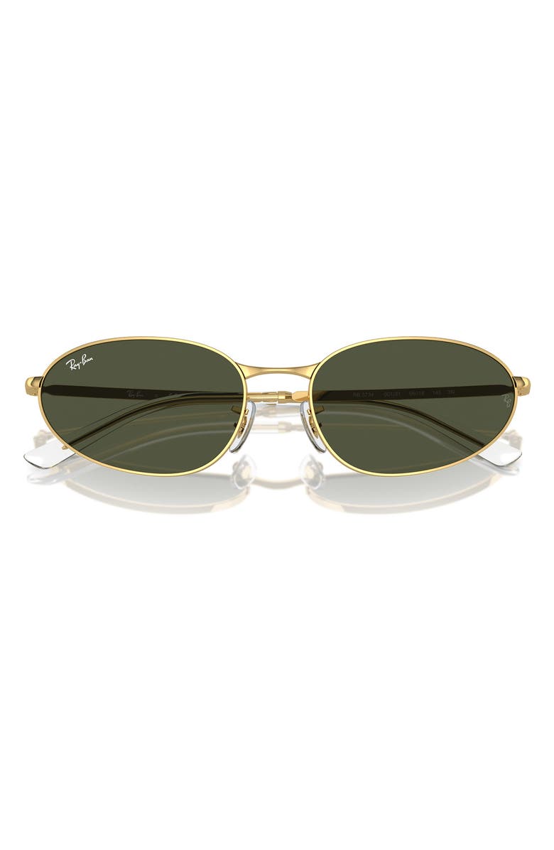 Ray-Ban 59mm Irregular Oval Sunglasses, Alternate, color, Gold Flash