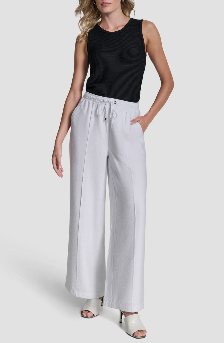 DKNY Drawstring Pants, Alternate, color, White