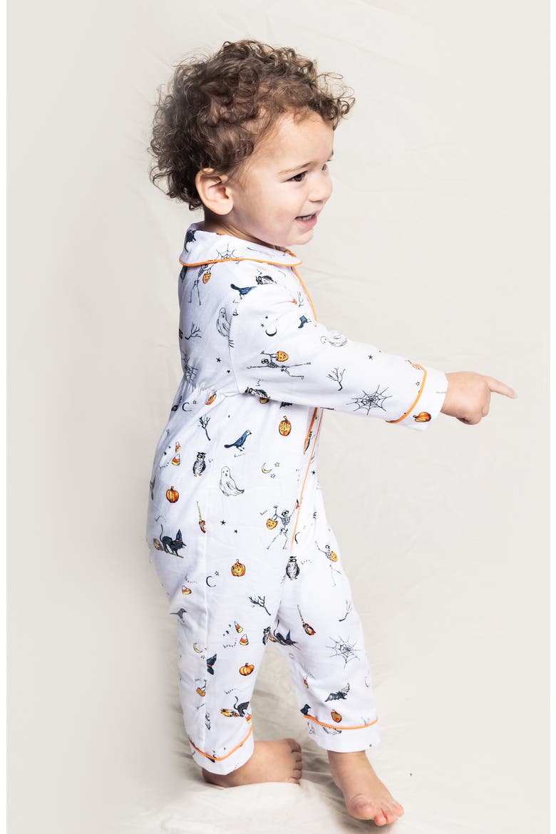 Trick or Treat Halloween One-Piece Pajamas, Alternate, color, WHITE