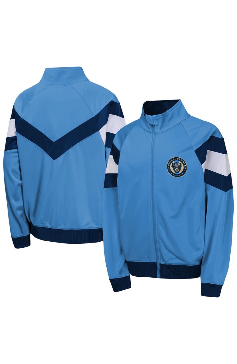 Outerstuff Youth  Blue Philadelphia Union Field General Track Full-Zip Jacket, Alternate, color, Blue