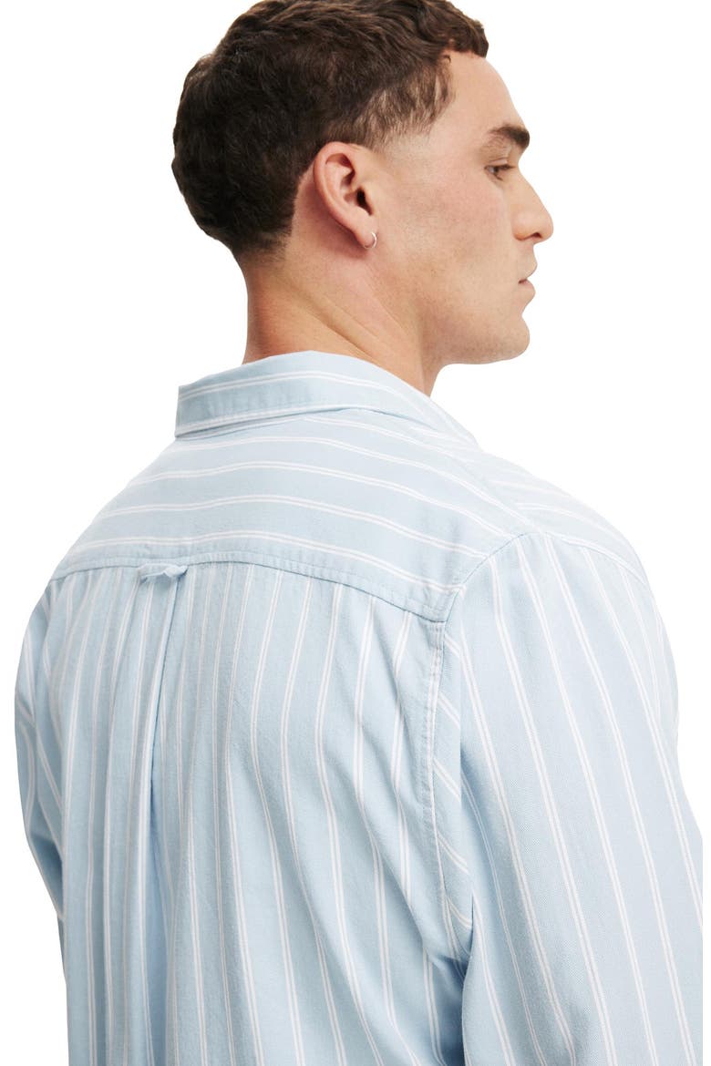 Men's Luca Long Sleeve Shirt, Alternate, color, Soft Blue Stripe