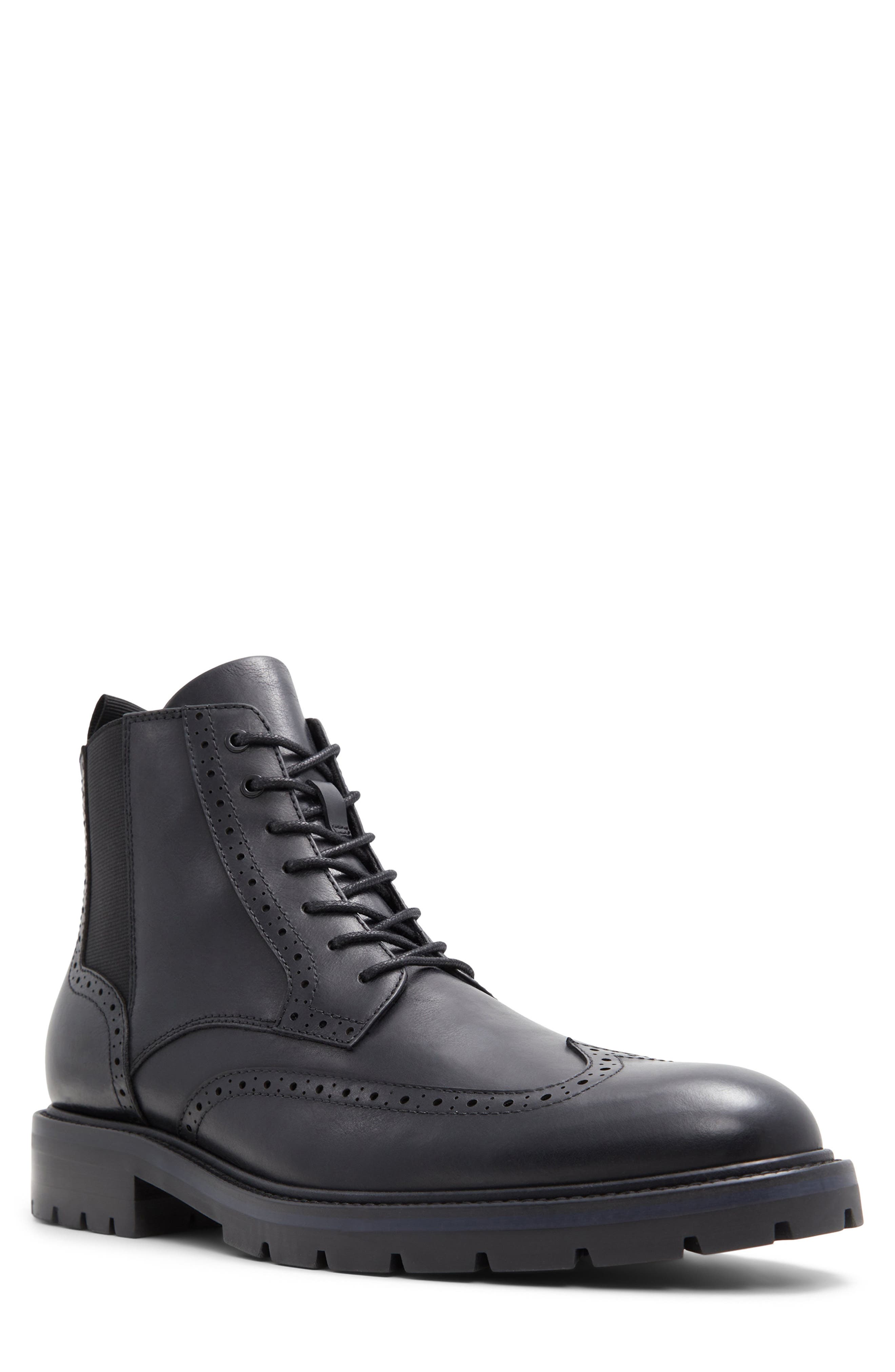 ALDO Toney Waterproof Lace-Up Wingtip Boot, Main, color, 