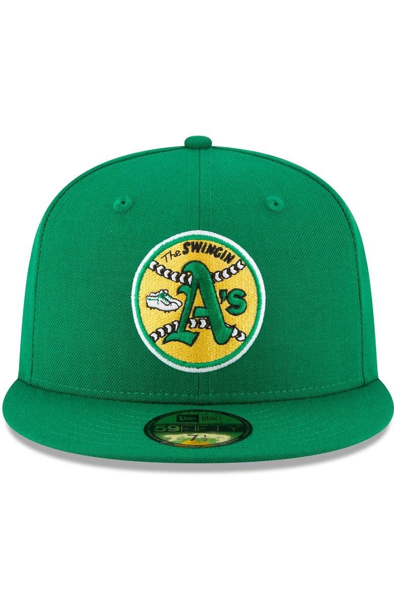 New Era Men's New Era Green Oakland Athletics Cooperstown Collection Wool 59FIFTY Fitted Hat, Alternate, color, Green