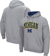 COLOSSEUM Men's Colosseum Heather Gray Michigan Wolverines Arch & Logo 3.0 Pullover Hoodie