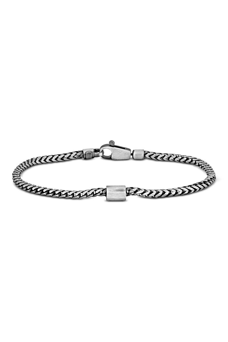 Men's Franco Link Bracelet, Main, color, SILVER