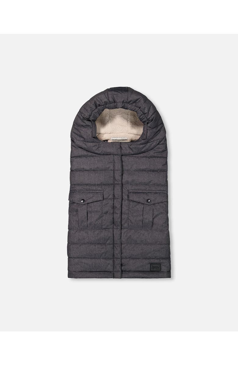 Deux par Deux Baby Unisex Evolutive Baby Footmuff Textured Gray, Alternate, color, Printed Texture