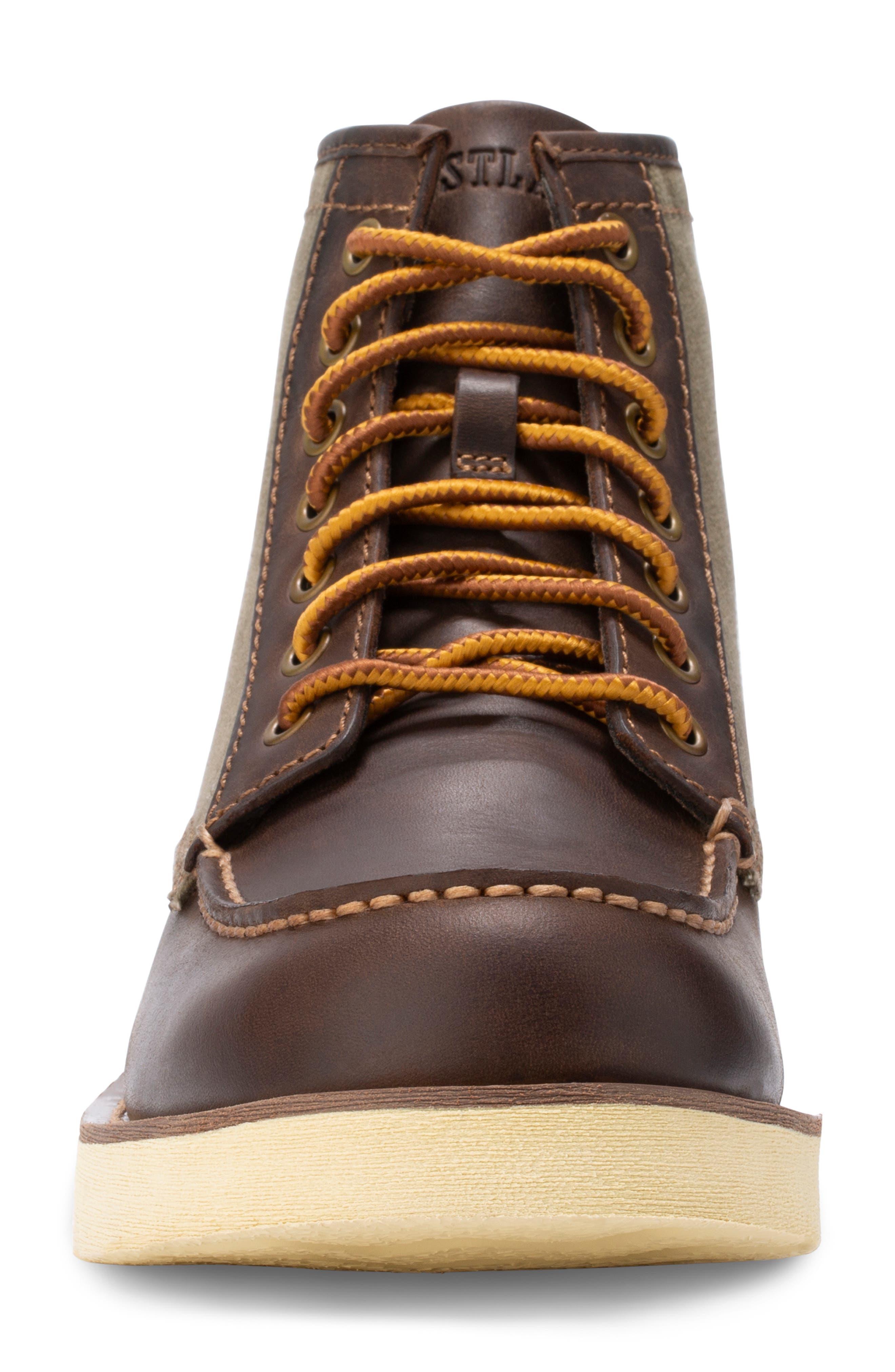 'Lumber Up' Moc Toe Boot, Alternate, color, BROWN SUEDE/ OLIVE