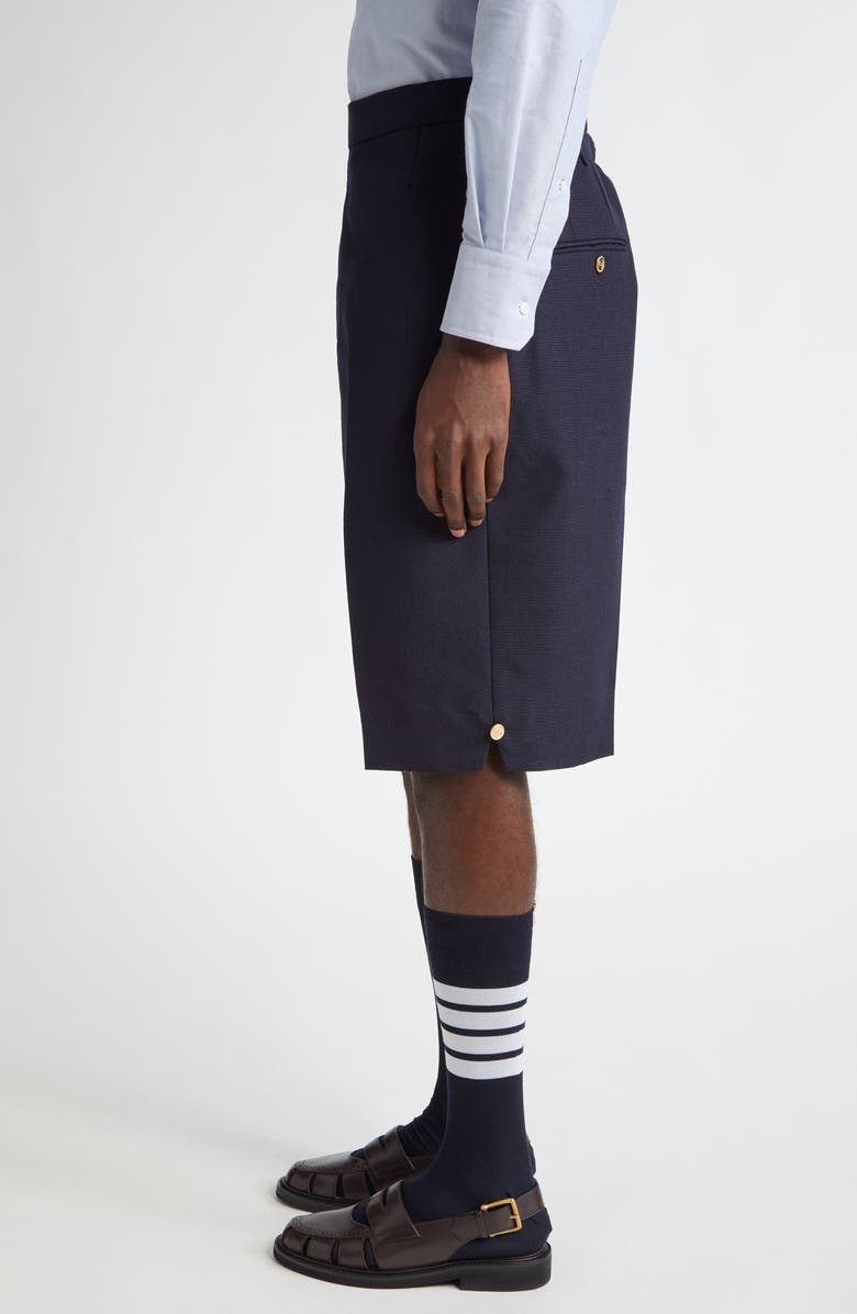 Thom Browne Martingale Virgin Wool Shorts, Alternate, color, 
