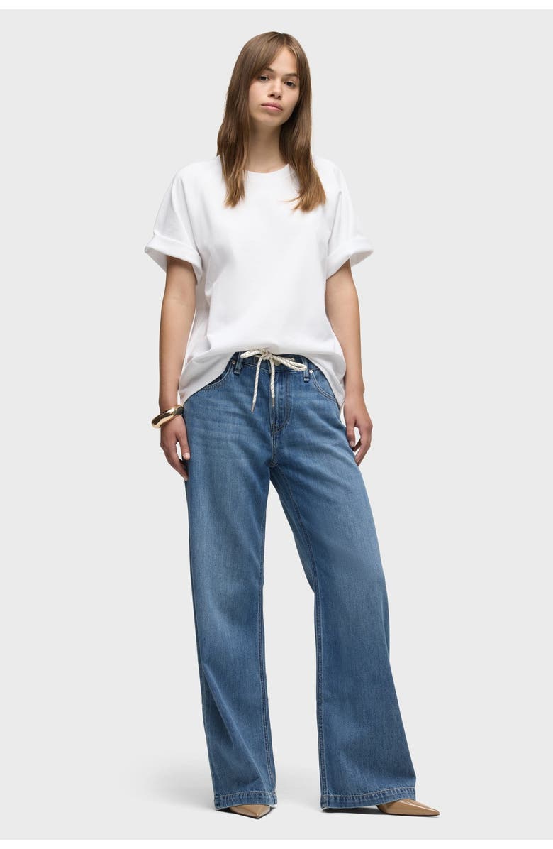 Hudson Jeans Rylee Loose Drawstring Pant, Alternate, color, Alloy