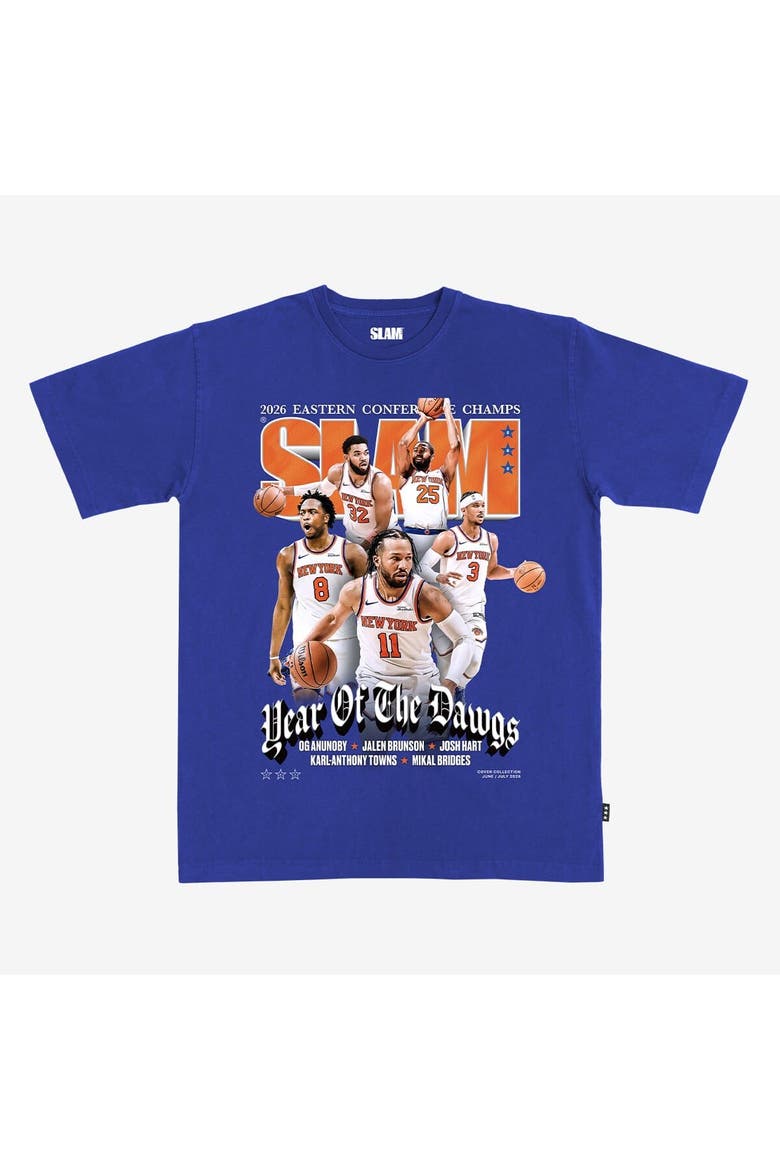 Unisex SLAM Blue New York Knicks 2026 Eastern Conference Champions Team Cover T-Shirt, Main, color, Blue
