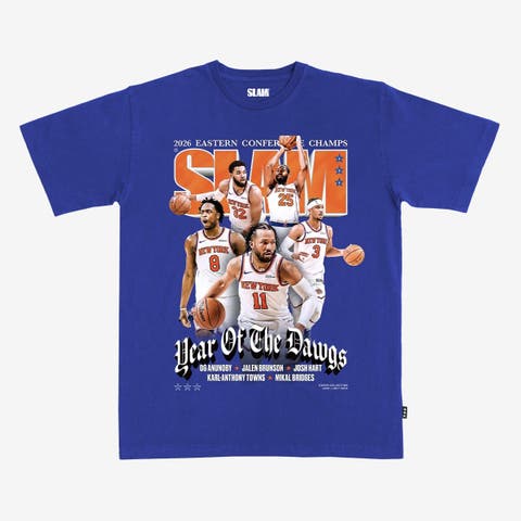 Unisex SLAM Blue New York Knicks 2026 Eastern Conference Champions Team Cover T-Shirt