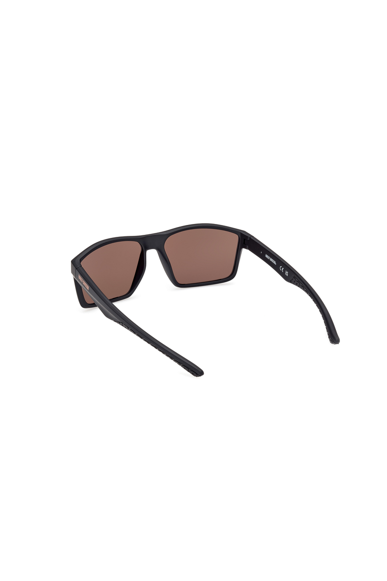 Vented Temple Rectangular Sport Sunglasses, Alternate, color, Matte Black / Bordeaux Mirror