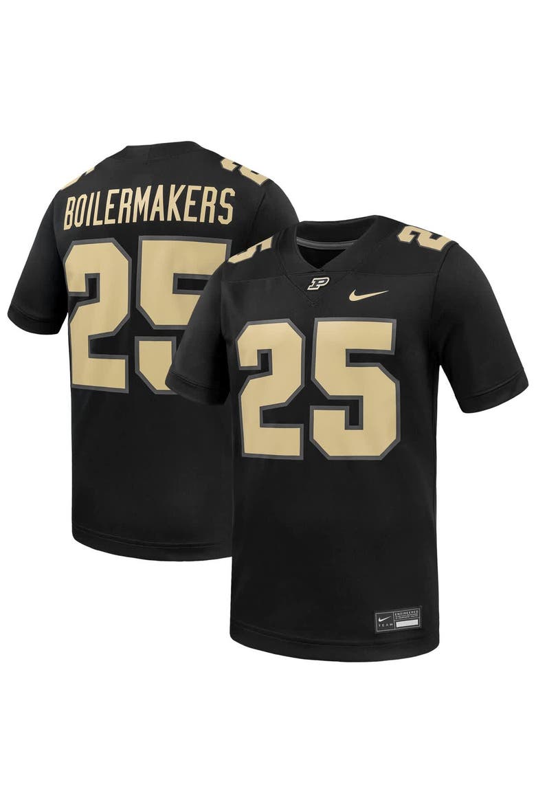 Men's Nike #25 Black Purdue Boilermakers Untouchable Replica Game Jersey, Main, color, Black