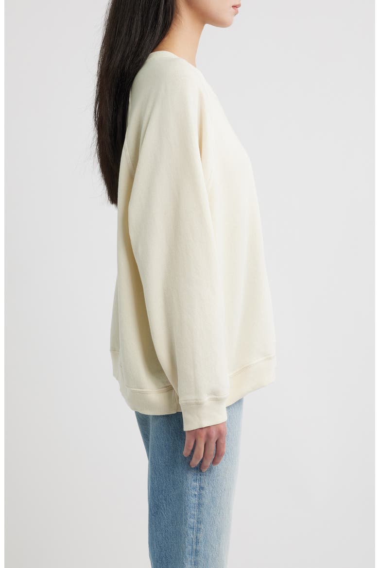 The Rehearsal Cotton Sweatshirt, Alternate, color, WASHED WHITE