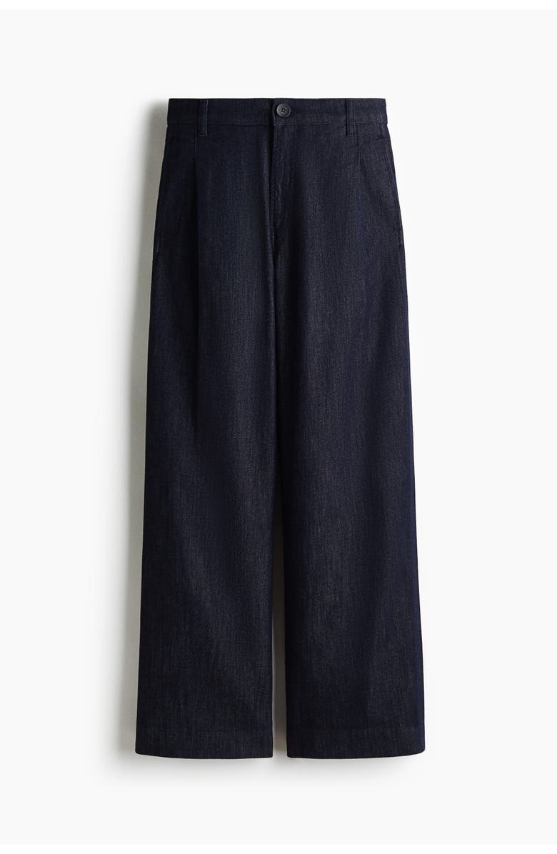 H&M Wide Regular Jeans, Main, color, Dark Denim Blue