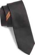 ZEGNA TIES Diagonal Stripe Mulberry Silk Jacquard Tie