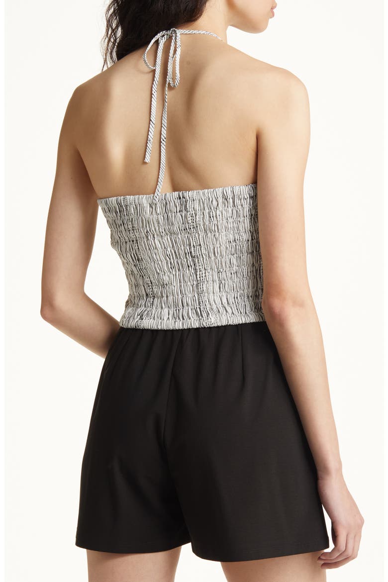 Ruched Camisole, Alternate, color, IVORY- BLACK LINEAR STRIPE