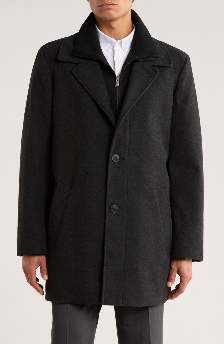 Calvin Klein Coleman Coat with Bib, Main, color, Charcoal