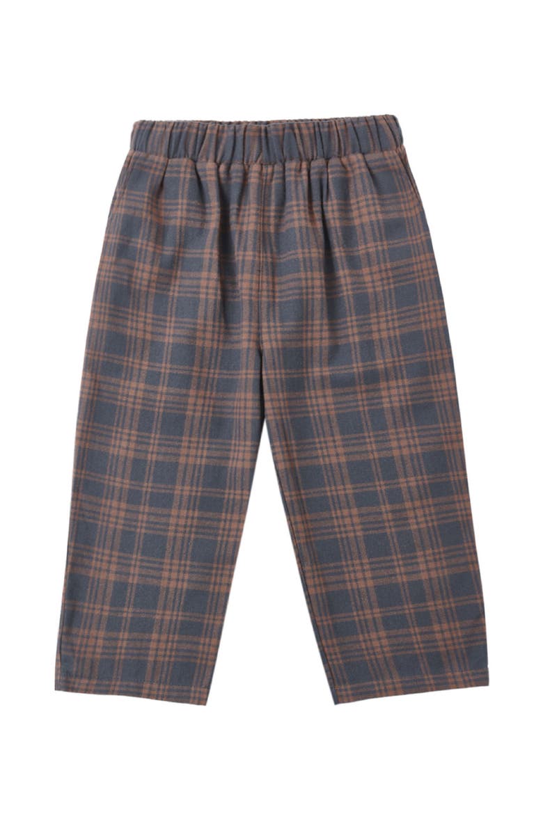 Palmer Plaid Cotton Pants, Main, color, MIDNIGHT