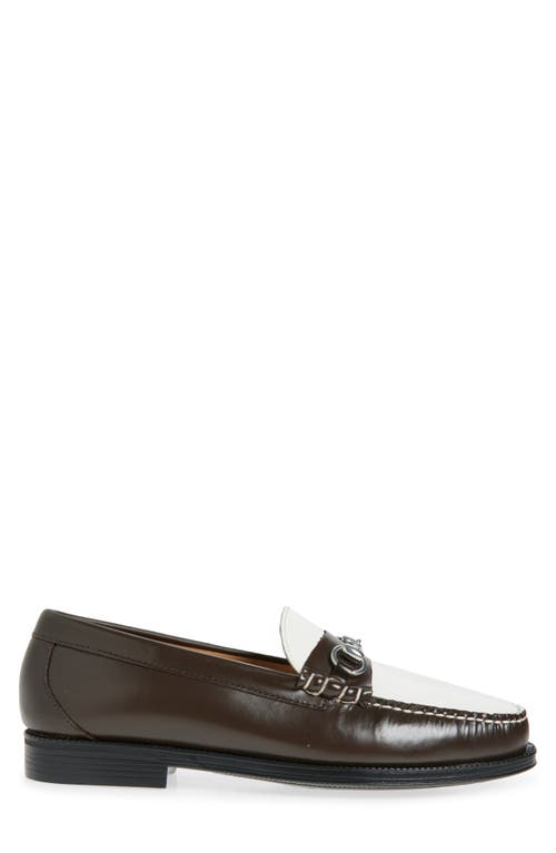 G.h.bass Lincoln Bit Easy Weejun Penny Loafer In Brown/white