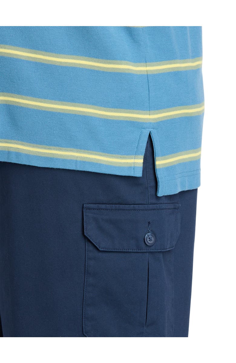 Harbor Bay by DXL Big & Tall Multi-Stripe Polo Shirt V2, Alternate, color, Copen Blue Multi