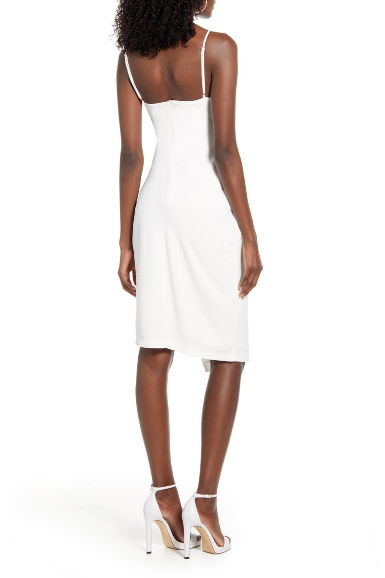 43SI3NNA Aerin Ruched Bodycon Dress, Alternate, color, OFF WHITE