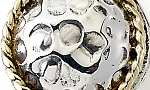 Samuel B. 18k & Silver Hammered Earrings In Silver And Gold