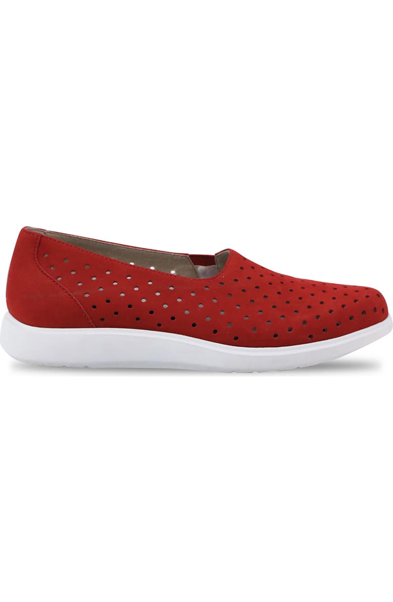 Munro Ridley Perforated Sneaker, Alternate, color, Red Nubuck