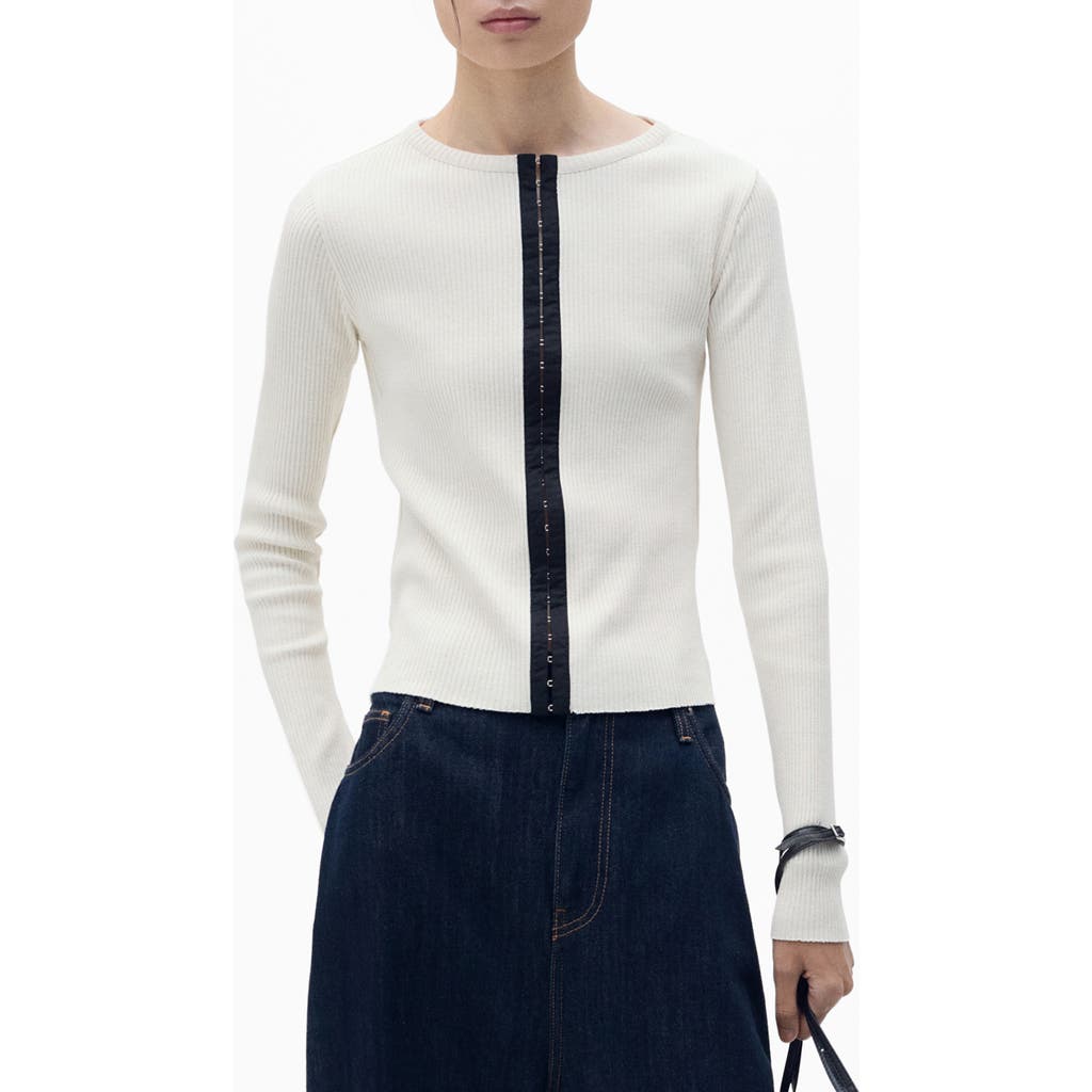 Mango Colorblock Cotton Blend Cardigan