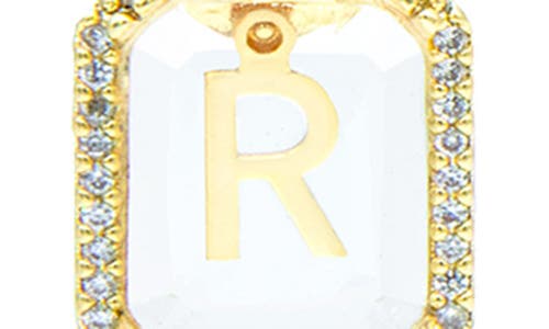 La Meno Crystal Letter Square Pendant Necklace