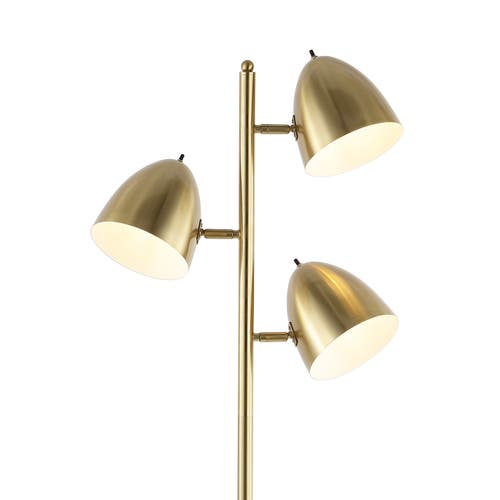Jonathan Y Billy 66.5" 3-light Modern Contemporary Iron Led Floor Lamp In Brass Gold