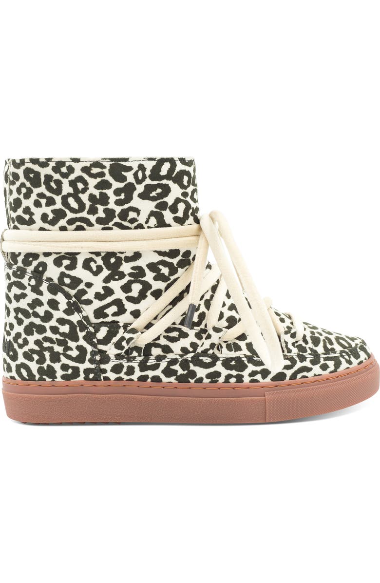 INUIKII Leopard Print Genuine Shearling Sneaker Boot, Alternate, color,